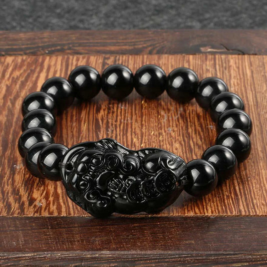FengShui PiXiu Obsidian Wealth Bracelet