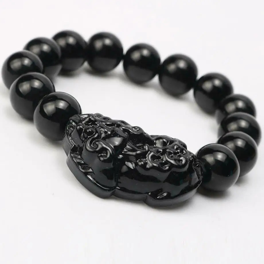 PiXiu Black Bead Bracelet